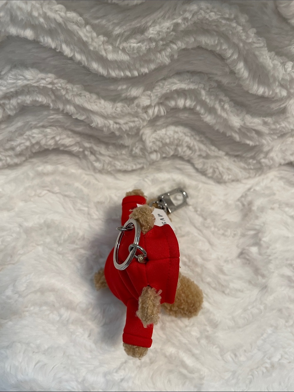 NWT GAP Red Hoodie Plush Bear Bag Charm - Picture 13 of 16
